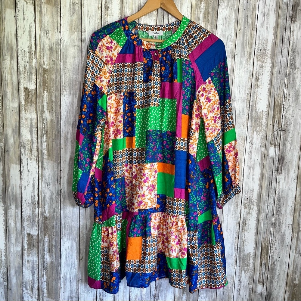 Fate All In Good Time Patchwork Dress - Picture 2 of 8